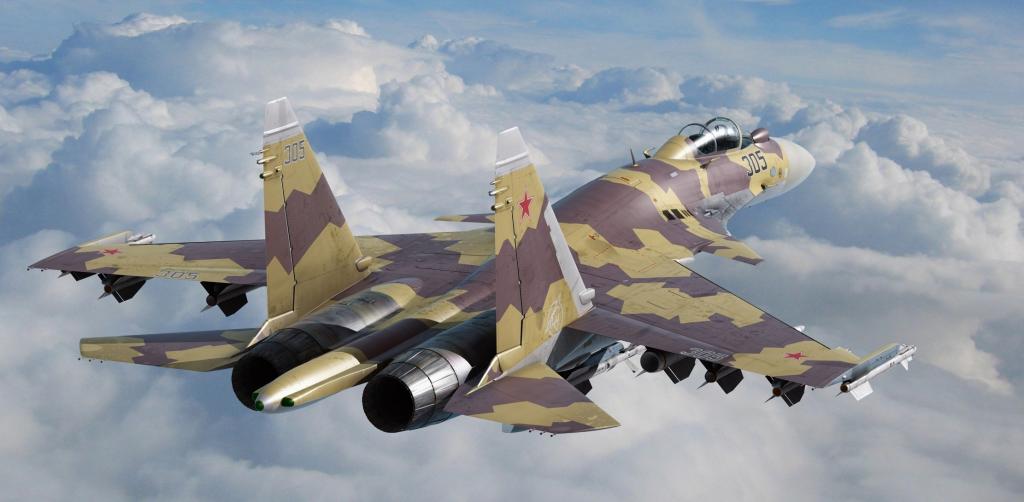 苏-35,飞机,战斗机,飞机,多用途,超级机动,天空,天空,云彩,苏-35