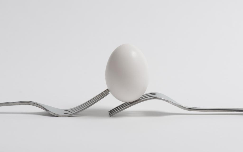 鸡蛋,极简主义,叉子