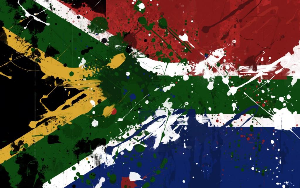 壁纸国旗,国旗,南非,油漆,非洲