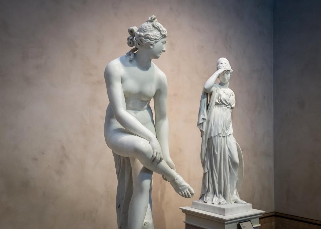 雅典娜,女人,雕塑,博物馆