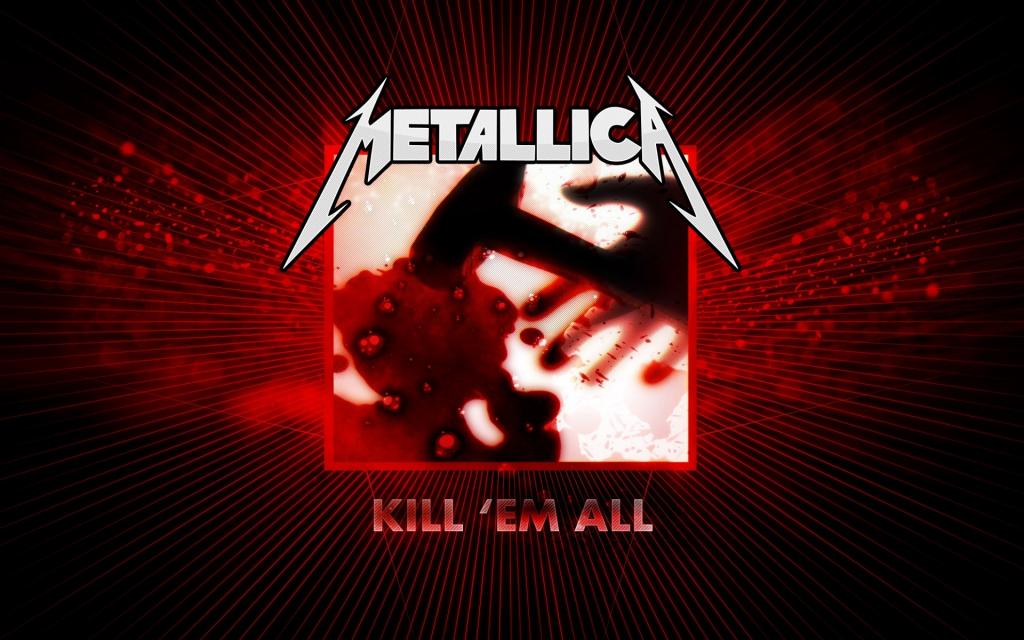 壁纸杀死他们,第一张专辑1983年,Metallica,封面