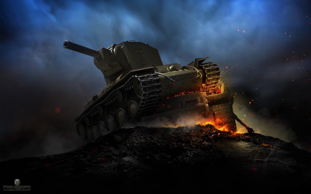 火,,装甲,KV-2,坦克,克林姆伏罗希洛夫,夜间,电力,重,烟,坦克世界,,...