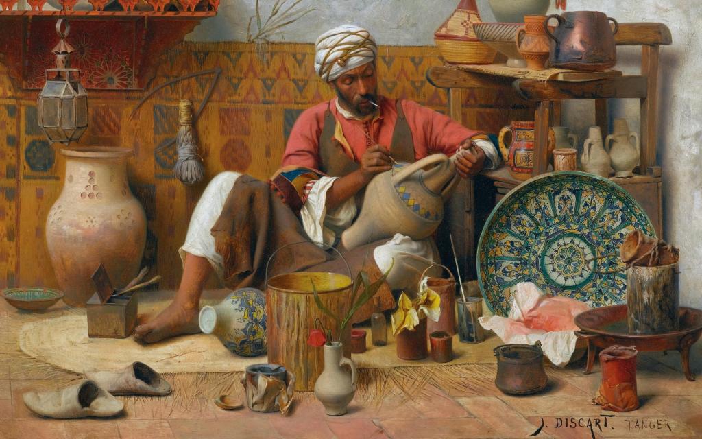 法国画家,1910年,陶器工坊,吉恩Discart,陶器,让Discart,油,帆布