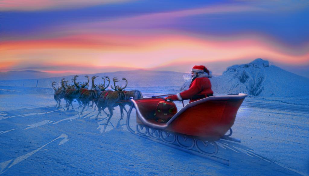 圣诞老人,新年,冬天,圣诞老人,鹿,新的一年