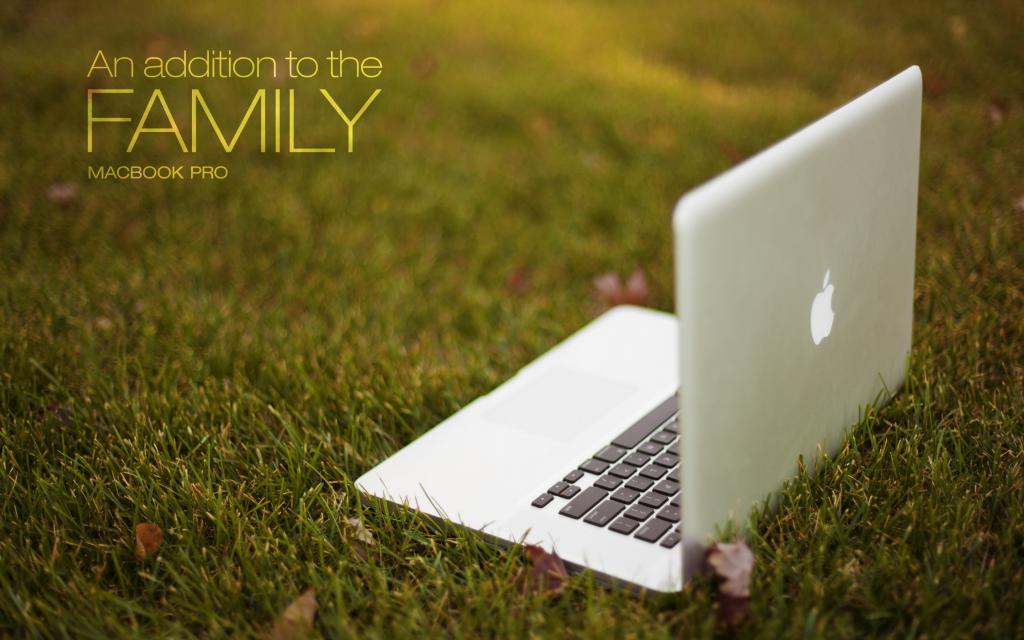 笔记本电脑,MacBook Pro,草,苹果