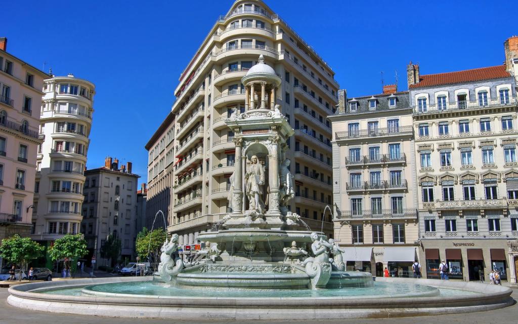 里昂,法国,家,纪念碑,喷泉,地区,雕塑