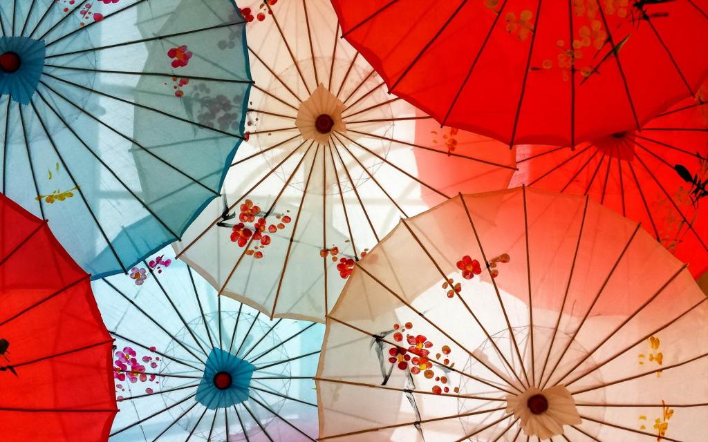 颜色,背景,遮阳伞