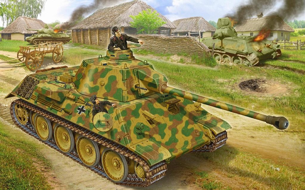 T-34,内衬,VK 3002 DB,村庄,德国人,中型坦克,人物,原型