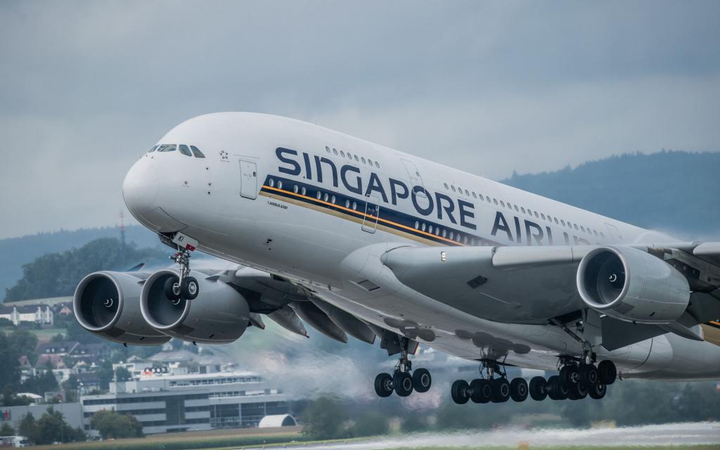 宽体,双层,乘客,四引擎,新加坡航空,A380,喷气机,飞机