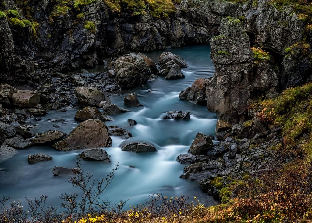 河,岩石,冰岛,石头