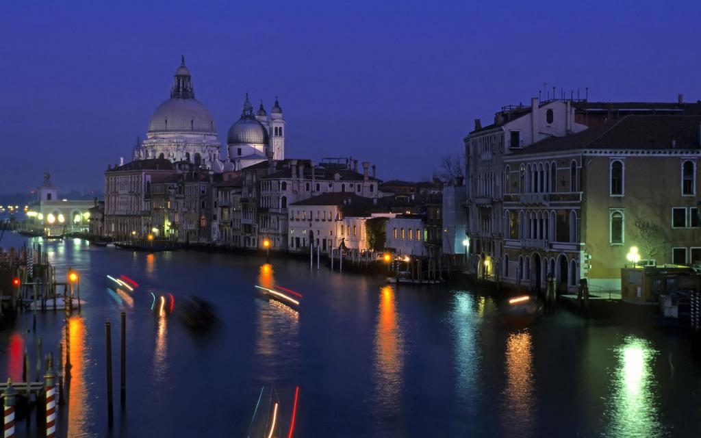 建筑物,水上城市,大运河,灯光,威尼斯,建筑,夜晚的城市,城市,灯光,... ...  - 