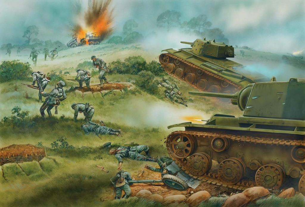 ,坦克,人物,攻击,重型坦克,伟大的爱国战争,KV-1