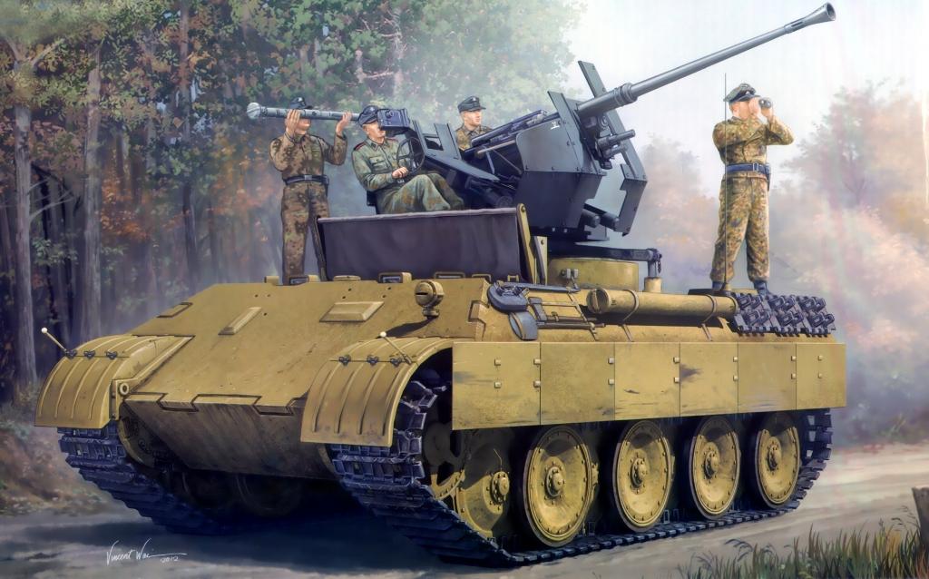 Panzerkampfwagen五,高射炮18,中重型坦​​克,D版,Ausf.D,（APU）,山豹,安装,黑豹,...