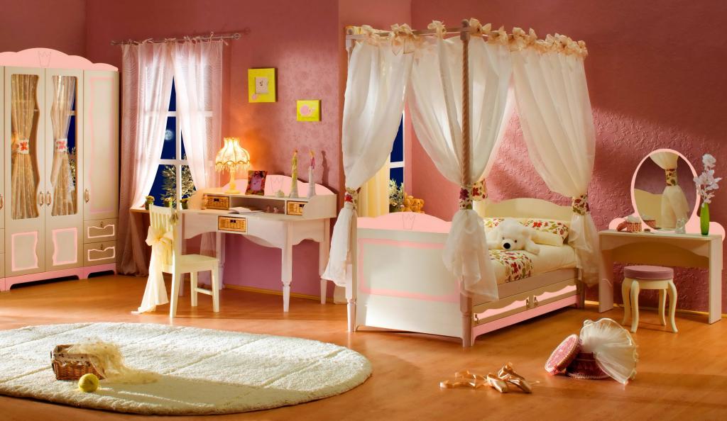 壁纸风格,室内,熊,玩具,设计,床,树冠,卧室,表,灯,儿童,镜子,婴儿床,椅子,...