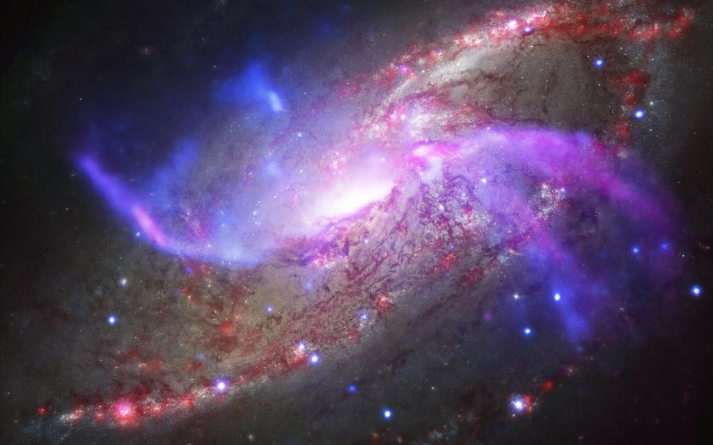NGC 4258,螺旋星系,螺旋星系,空间,黑洞,M106,黑洞
