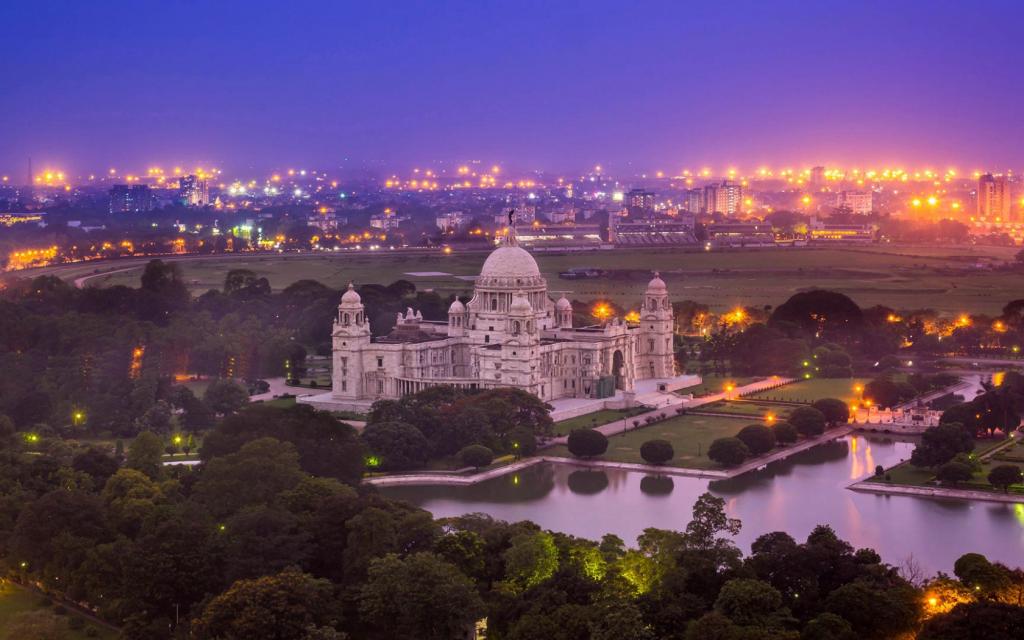 印度,维多利亚女王纪念碑,加尔各答,西孟加拉邦,灯