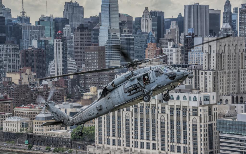 直升机,UH-60,黑鹰,家,摩天大楼,城市,飞行,西科斯基,多用途,“黑鹰”