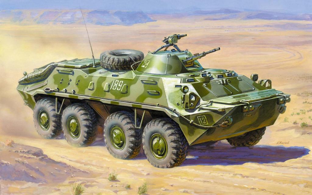 BTR-70,,作战,APC,装甲车,车轮,漂浮在阿富汗