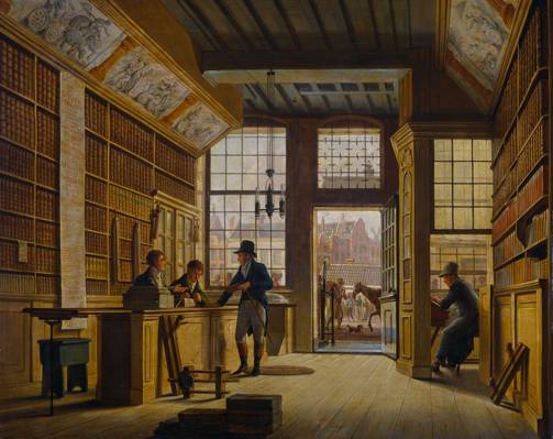 约翰内斯Jelgerhuis,在阿姆斯特丹的书店,室内,图片