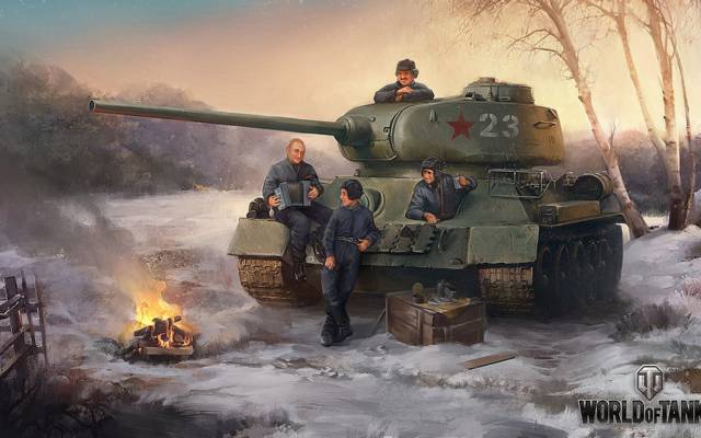 暂停,男子,T-34-85,坦克世界,坦克,普京,卢卡申科,休息之前的战斗