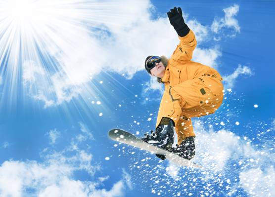 姿势,滑雪,董事会,雪,滑雪板,冬天,眼镜