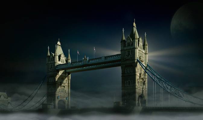 伦敦桥夜间高清壁纸