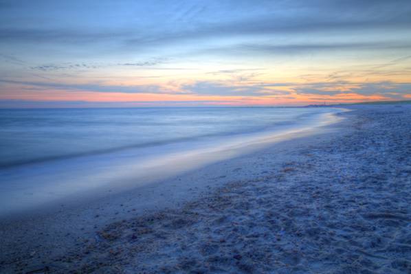 白沙海岸线全景照片高清壁纸
