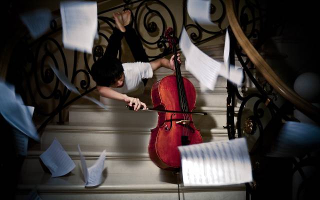 大提琴,背景,音乐