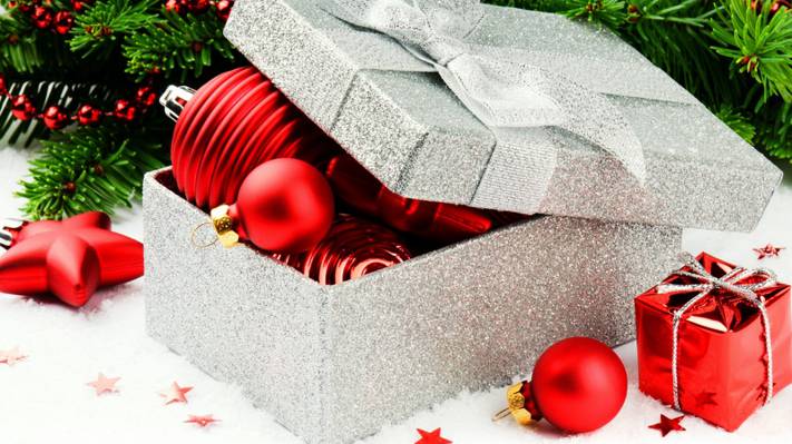 壁纸球,新年,框,红色,玩具,圣诞节,新年,圣诞节,树,圣诞节