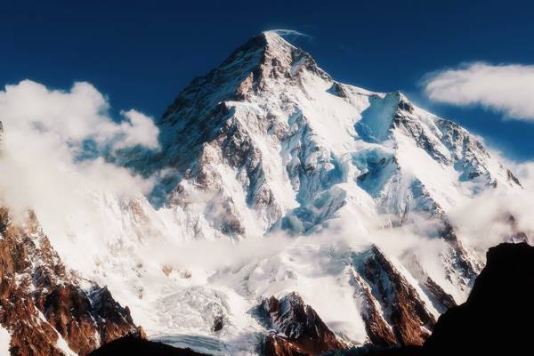 雪,山,自然,克什米尔,Qogori山,喀喇昆仑山的第二高峰,天空,岩石,...