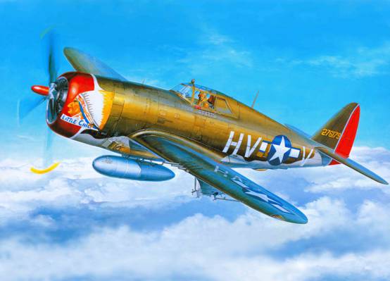 WW2。,艺术,飞机,战斗机,BBC,轰炸机,共和国,P-47,Thunderbolt,美国