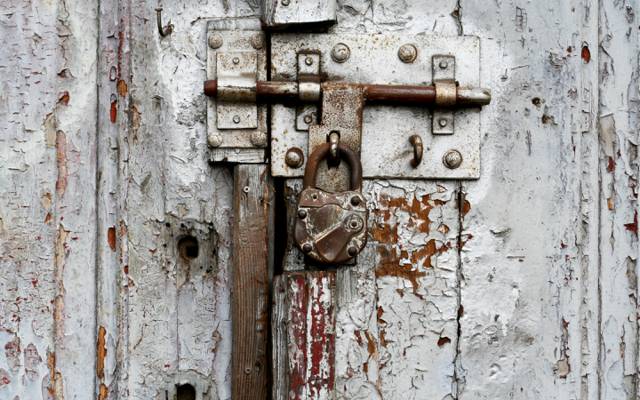 门,金属,螺丝钉,钉子,旧挂锁,白色