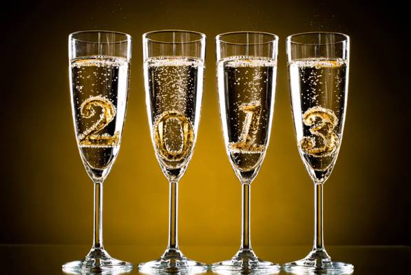 新年,数字,假期,眼镜,圣诞节,2013年,香槟