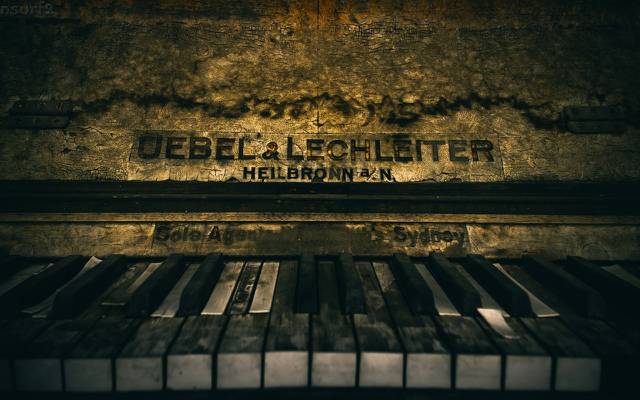 钢琴,钥匙,老钢琴