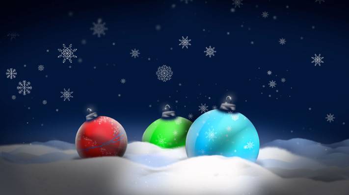 圣诞玩具,球,新的一年,雪