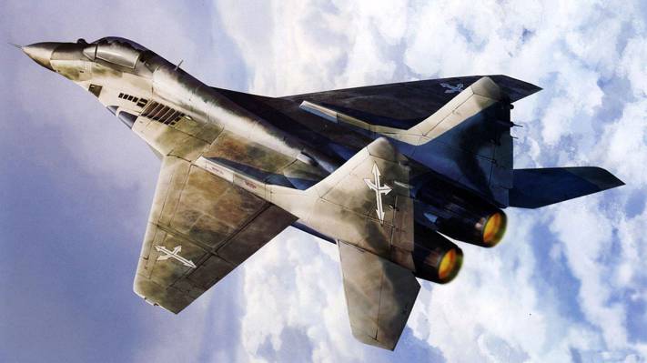 图,米格-29,飞机,艺术