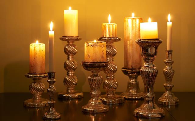 蜡烛架,蜡烛,光,火