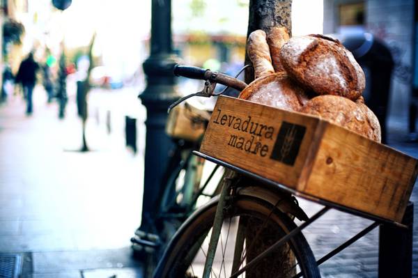 散景,自行车,面包