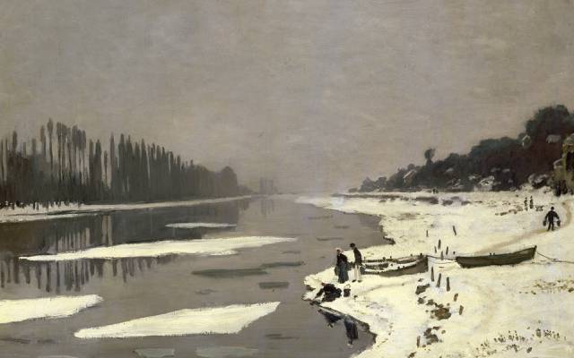 克劳德·莫奈,图片,布吉瓦尔塞纳河上的浮冰,景观