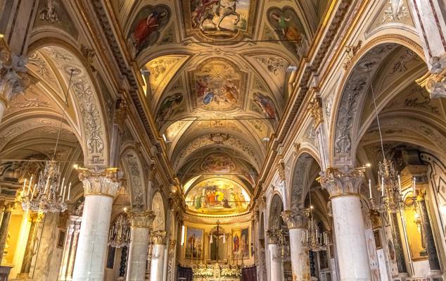意大利波托菲诺,建筑,宗教,专栏,绘画,圣马蒂诺教堂,中殿