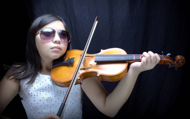 女孩,小提琴,音乐