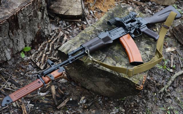 壁纸卡拉什尼科夫,表带,AK-74