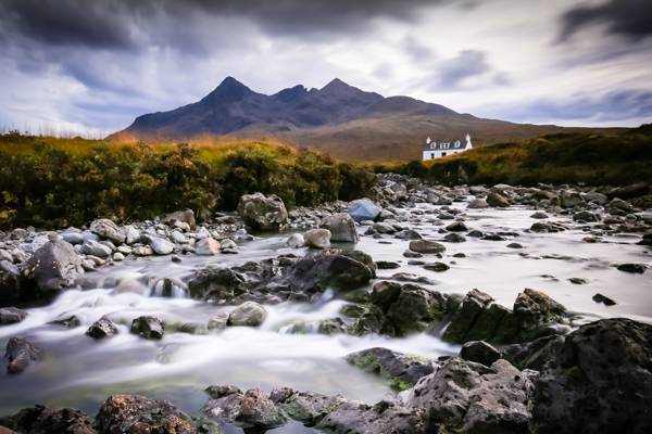 岩石河流的风景摄影,苏格兰高清壁纸
