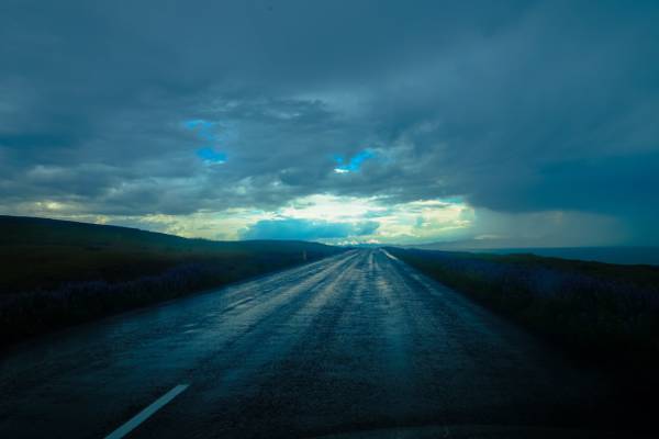 道路,景观,云,阴天高清壁纸