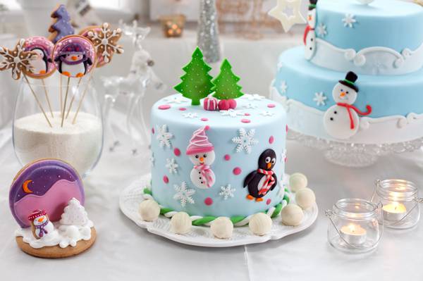 糖果,新年,表,蜡烛,蛋糕,假期,甜点,糖果,饼干,蛋糕,新年,圣诞节,数字,...
