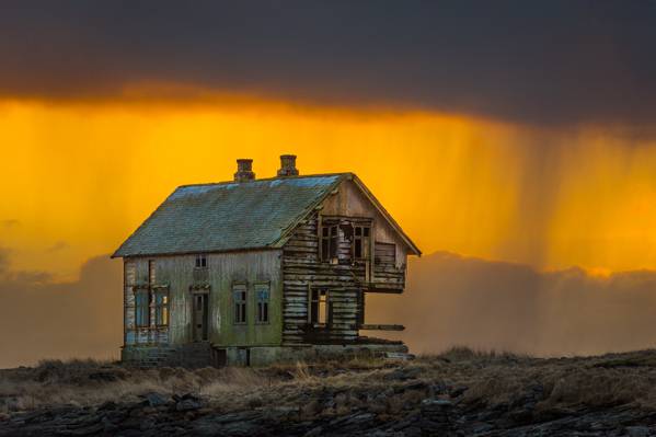 Toralf房子,被遗弃的房子,挪威,Nordland,挪威,Klakken