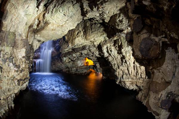 水下洞穴,smoo洞穴,durness,苏格兰高清壁纸的风景照片