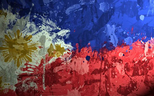 国旗,油漆,菲律宾共和国,国旗,菲律宾共和国,菲律宾共和国