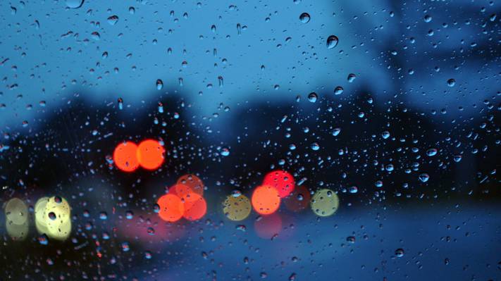 玻璃,光,雨,城市,灯,景,晚上,心情,滴