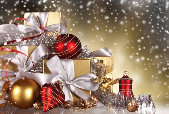 球,新年,礼物,雪,红色,圣诞节,玩具,磁带,框,黄金,圣诞节,球,圣诞节